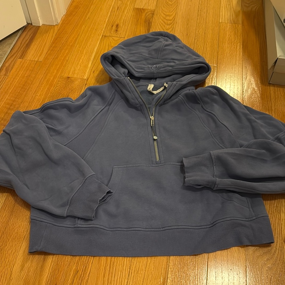 Lululemon scuba cropped blue hoodie